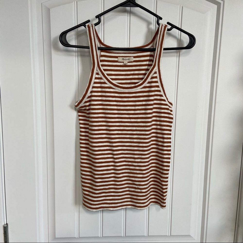 Madewell tank top, striped